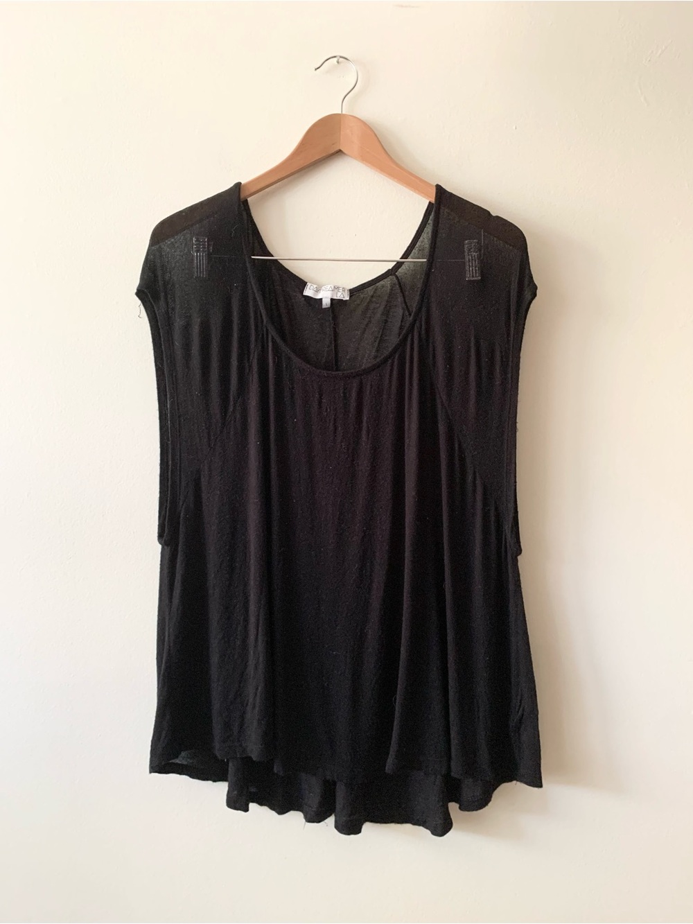 NEW Daydreamer Black Womens Sleeveless Scoop Neck High Low Top